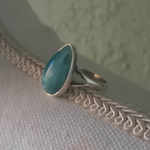 Larimar Teardrop Ring